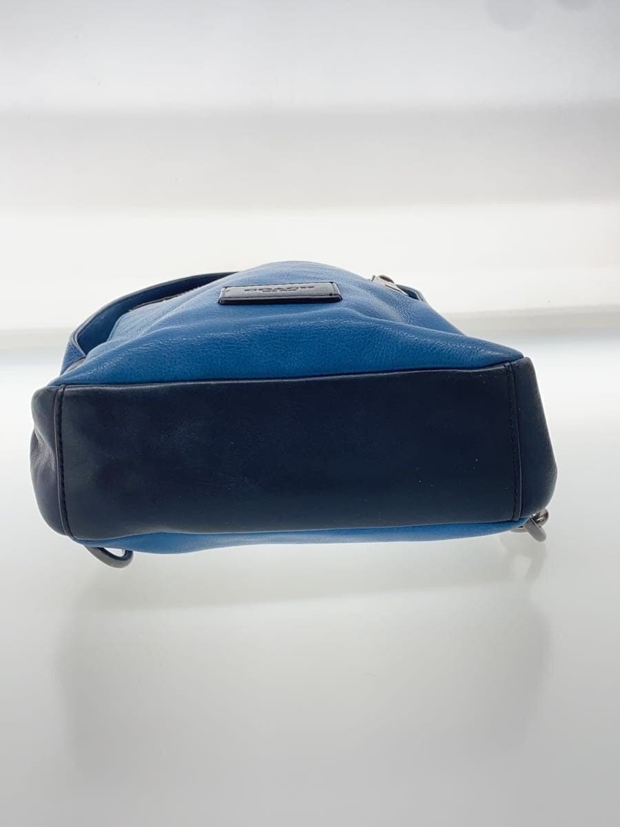 COACH Shoulder Bag Leather BLU 72035 4