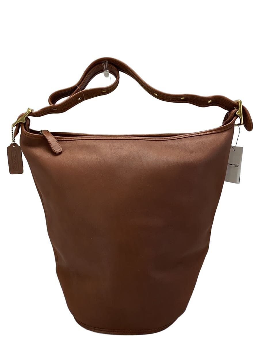 COACHOLD All Leather Shoulder Bag Leather Brown