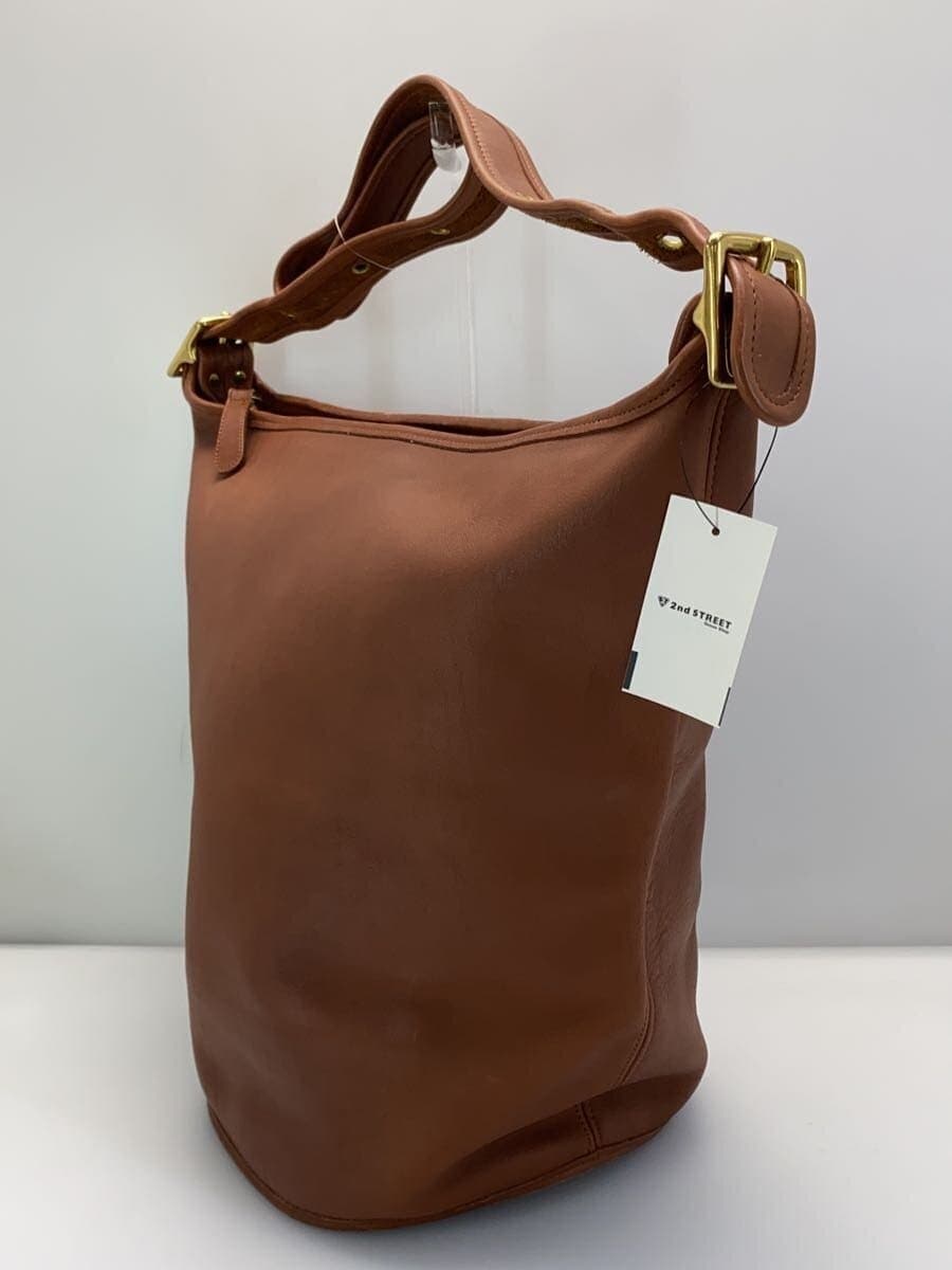 COACHOLD All Leather Shoulder Bag Leather Brown 2