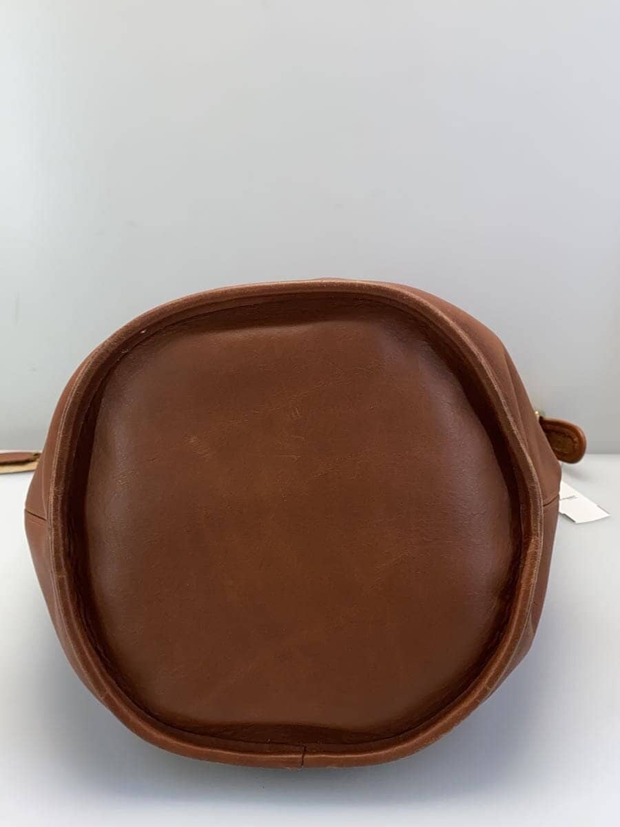 COACHOLD All Leather Shoulder Bag Leather Brown 4