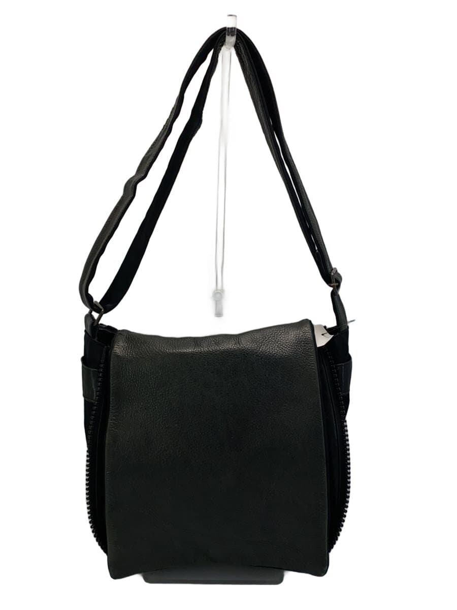 B.stuff Shoulder Bag Nylon x Leather BLK Solid Inside Soil