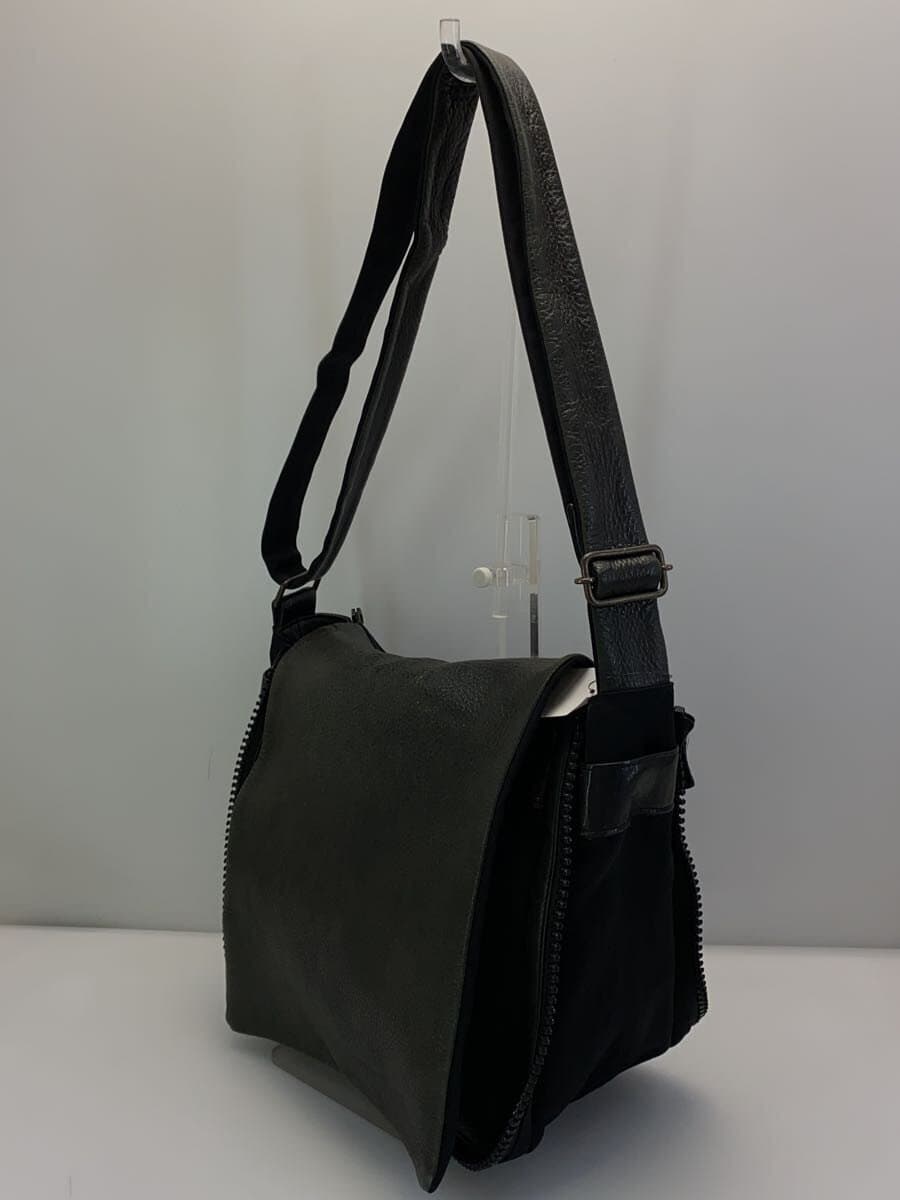B.stuff Shoulder Bag Nylon x Leather BLK Solid Inside Soil 2
