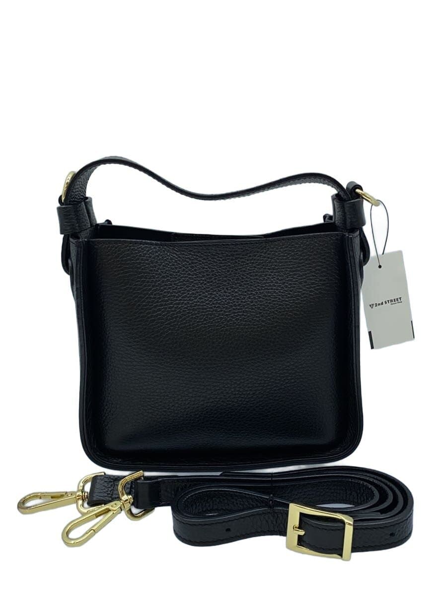 Other Brand BORSA IN PELLE Borsa in Pelle 2-Way Shoulder Bag Leather BLK Solid