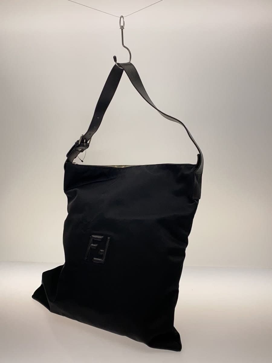 FENDIFF Logo One Shoulder Shoulder Bag Nylon BLK Solid 2