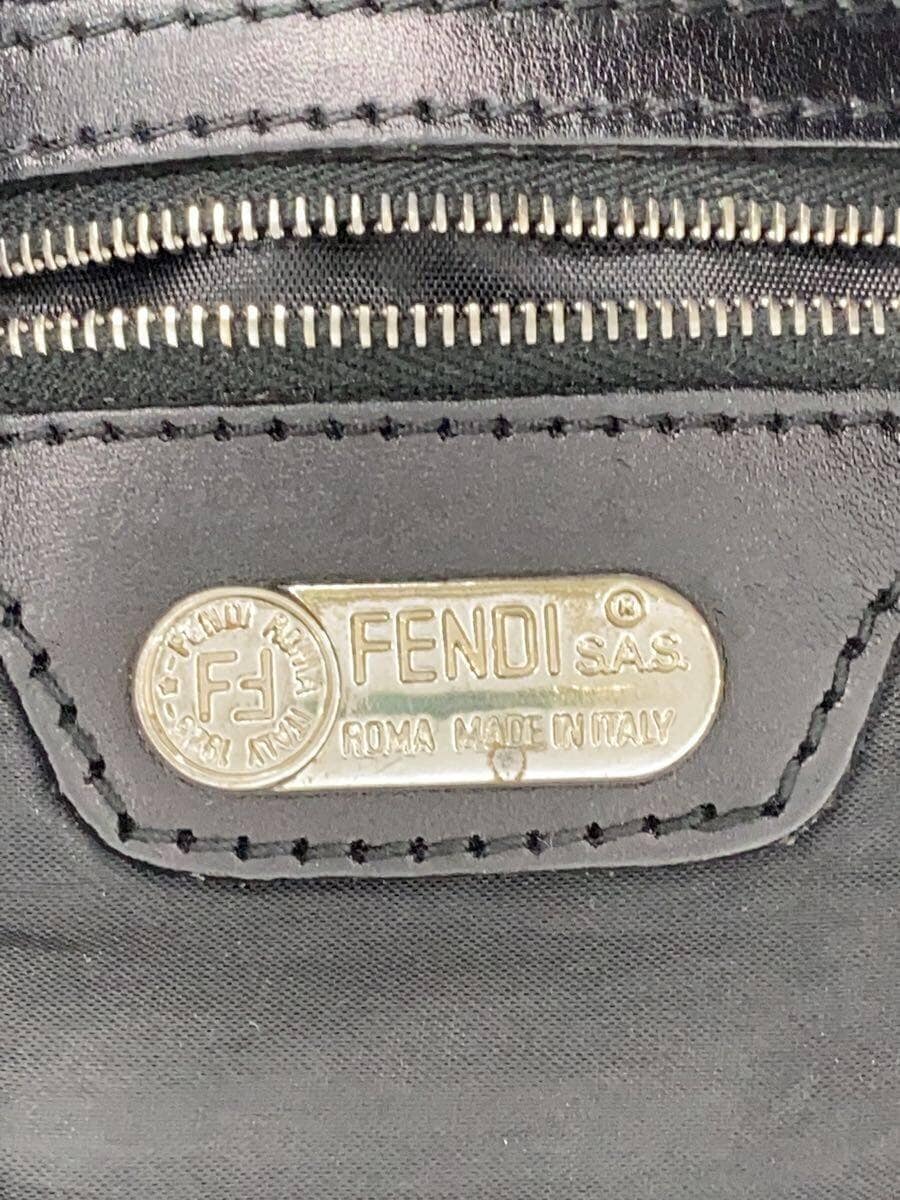 FENDIFF Logo One Shoulder Shoulder Bag Nylon BLK Solid 5