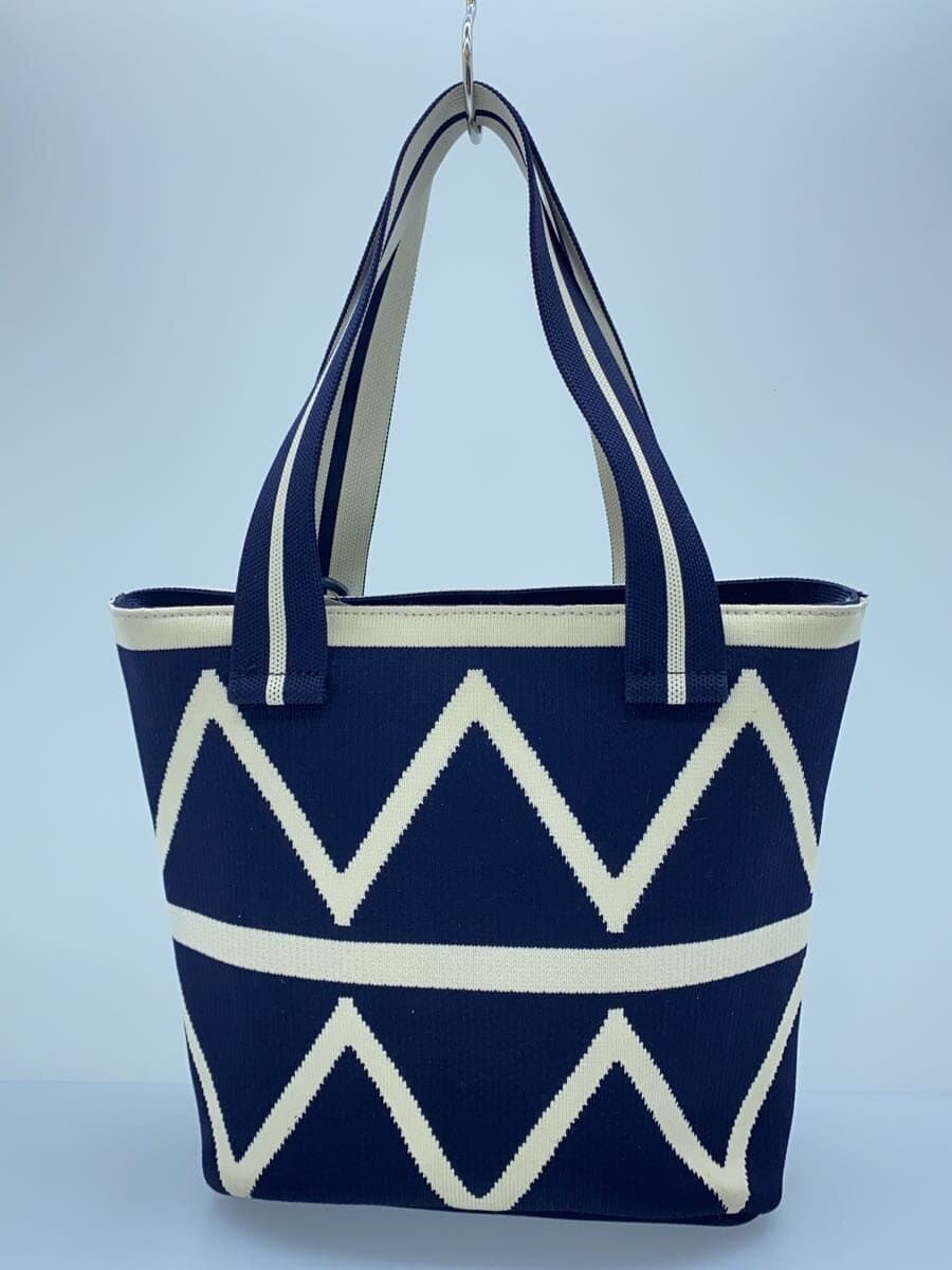 Anne Coquine Handbag Polyester NVY Geometric Pattern 3