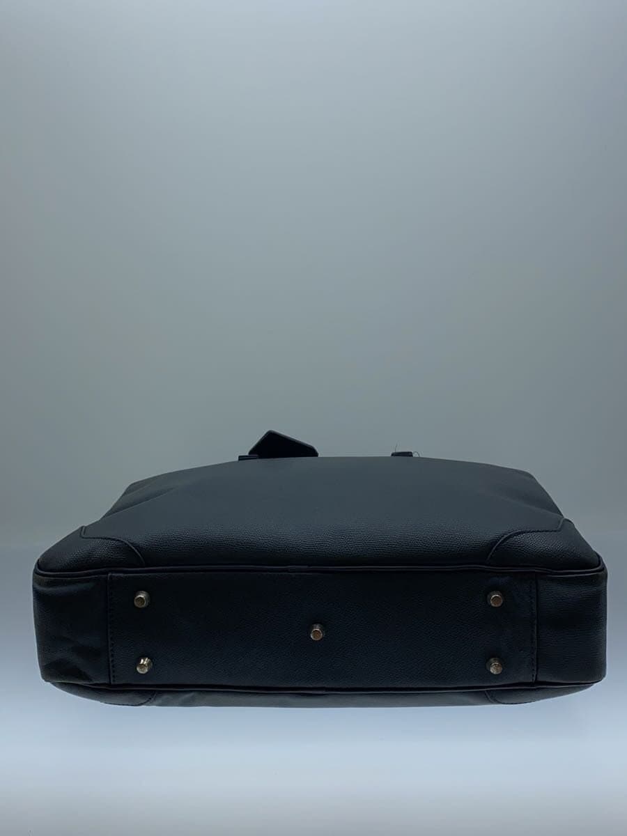 YUKINOUA Exclusive Boston Bag Leather NVY Solid Corner Scuff 4