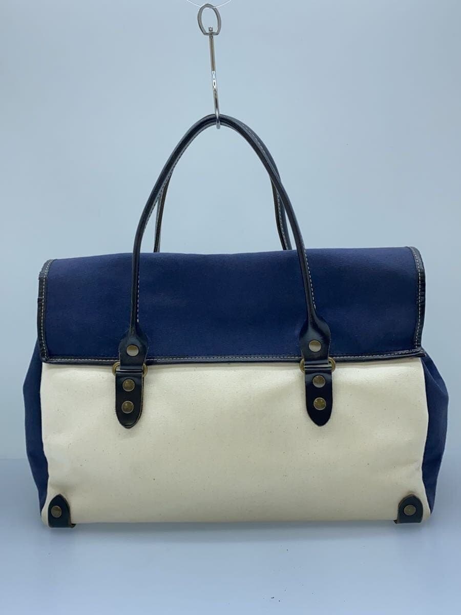 TAMPICOBAG MANHATTAN Manhattan Bag Canvas x Leather WHT x NVY Made in France 3