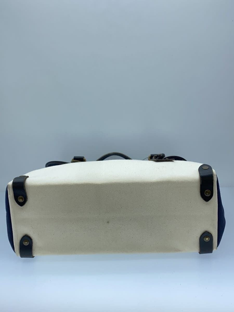 TAMPICOBAG MANHATTAN Manhattan Bag Canvas x Leather WHT x NVY Made in France 4