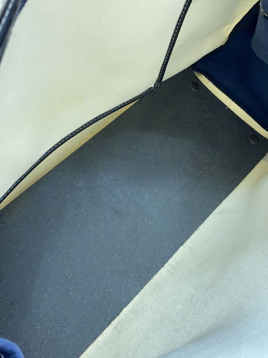 TAMPICOBAG MANHATTAN Manhattan Bag Canvas x Leather WHT x NVY Made in France 6