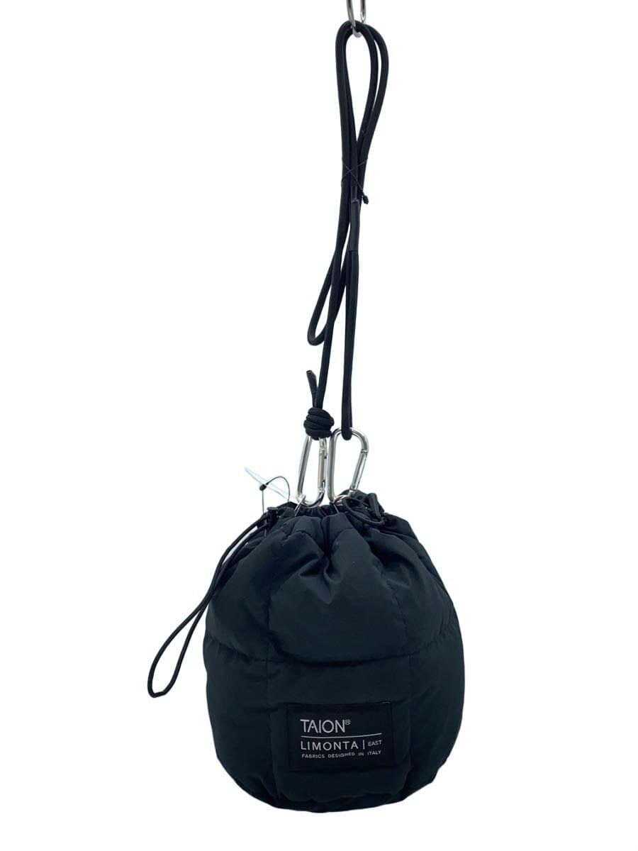 TAION x emmi Quilted Drawstring Shoulder Bag Polyester BLK 13WGG245320