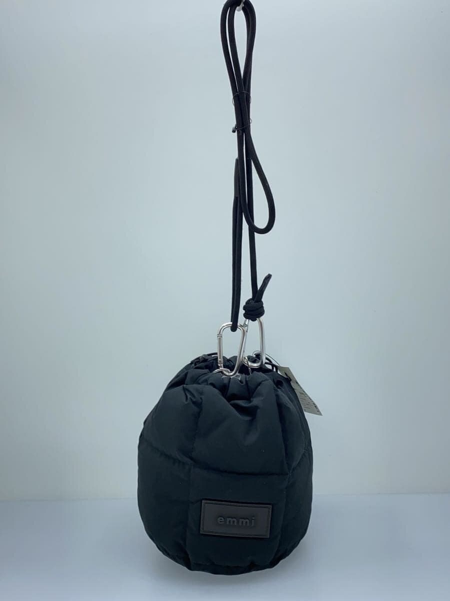 TAION x emmi Quilted Drawstring Shoulder Bag Polyester BLK 13WGG245320 3