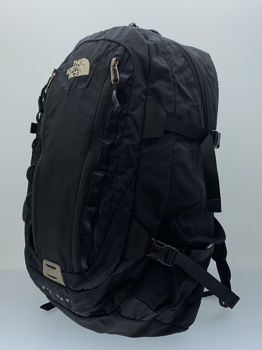 THE NORTH FACEBIG SHOT Backpack Nylon BLK Solid NM72005 Stain Small With Scratches Inside Deteriorated 2