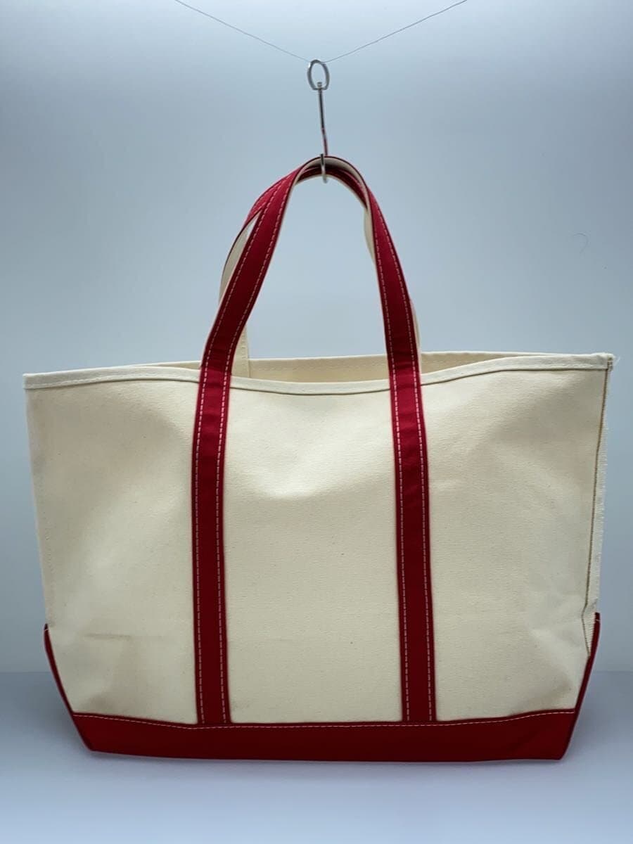 L.L.Bean Large Tote Bag Canvas RED 112637 USA Made 3