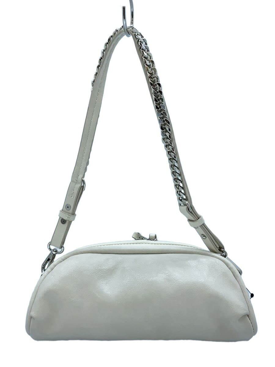 ZARA Chain Shoulder Bag Faux Leather WHT 6683 710 001