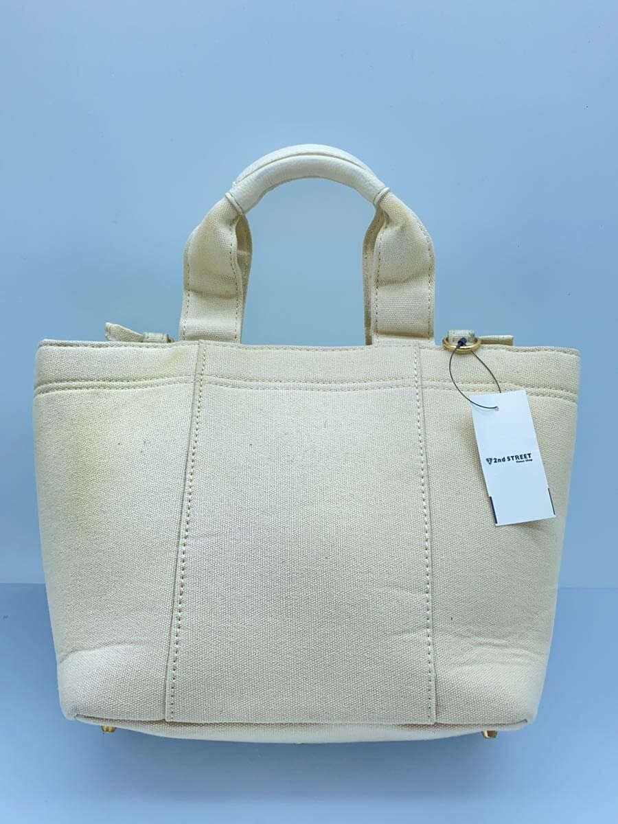 JILLSTUART Bijou Frill Tote Handbag Canvas BEG Solid 125-5183012 3