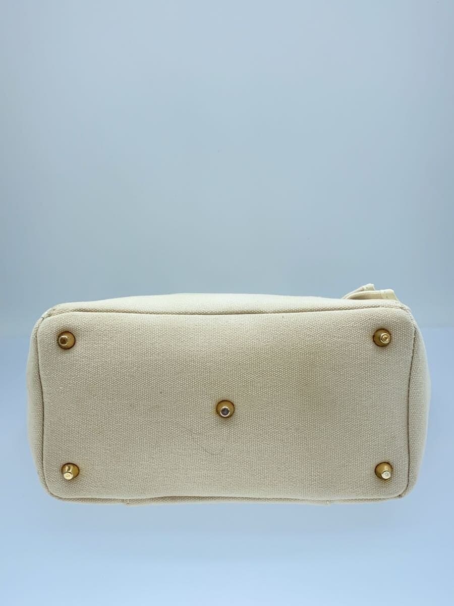 JILLSTUART Bijou Frill Tote Handbag Canvas BEG Solid 125-5183012 4