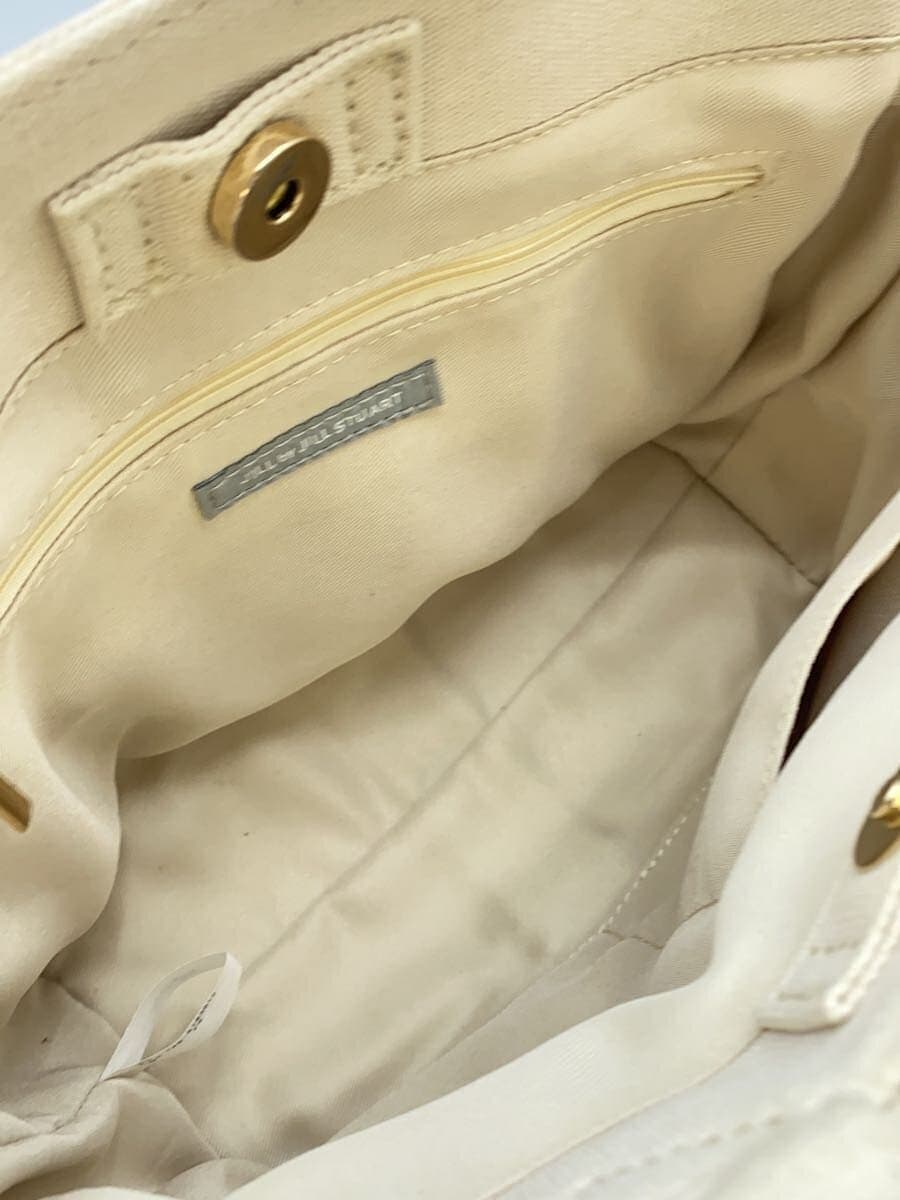 JILLSTUART Bijou Frill Tote Handbag Canvas BEG Solid 125-5183012 6