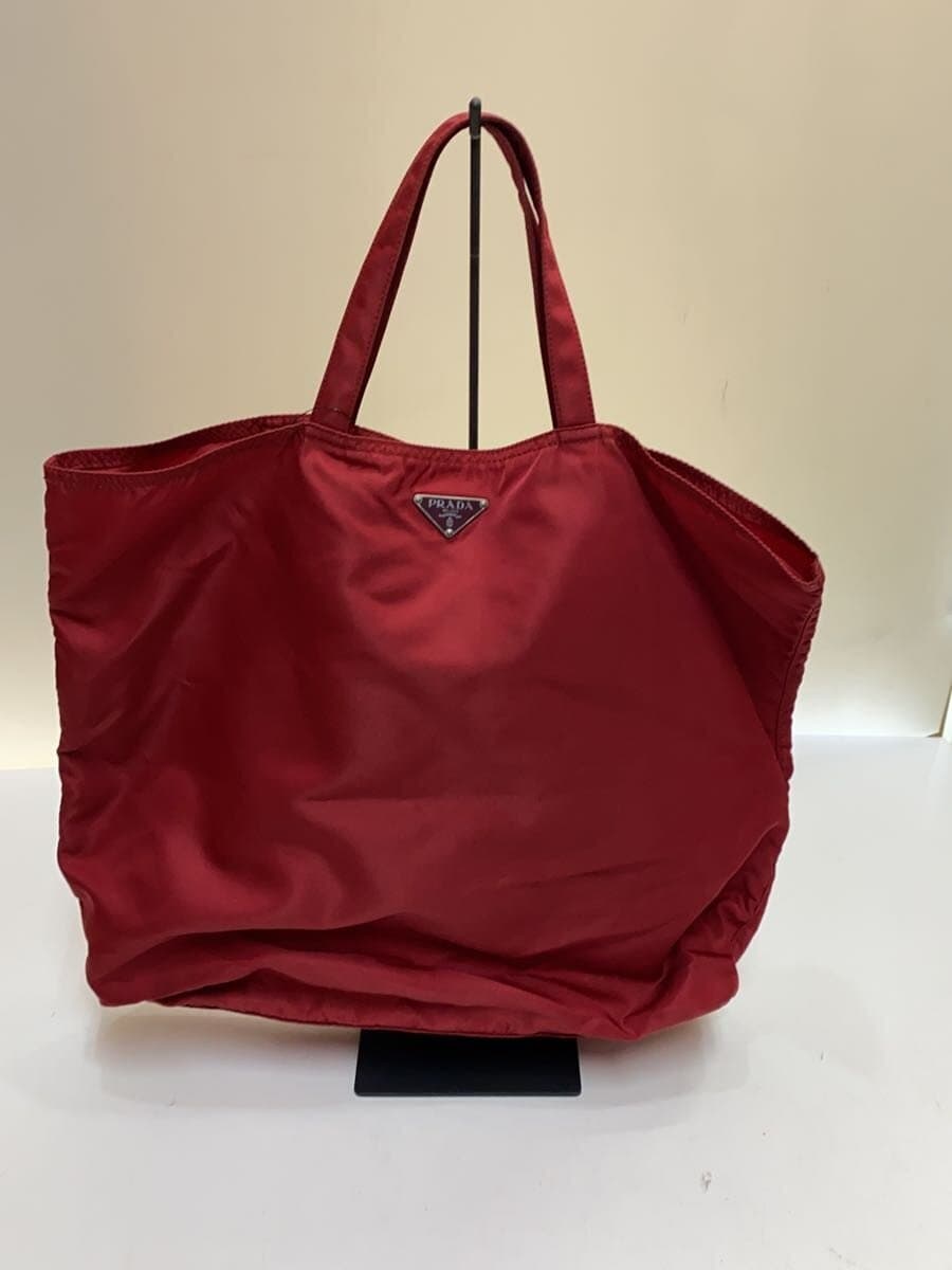 PRADA Gun Gun Motif Tote Bag Nylon Red 3