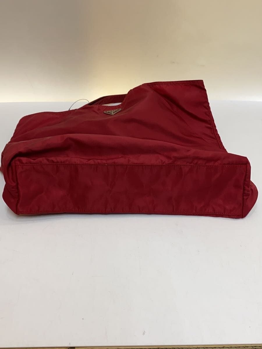 PRADA Gun Gun Motif Tote Bag Nylon Red 4