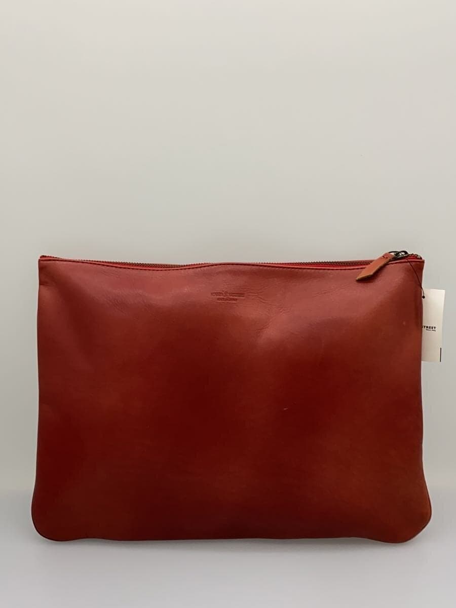 MIHARA YASUHIRO Seared Finish Clutch Bag Second Bag Leather BRW Solid Color 3