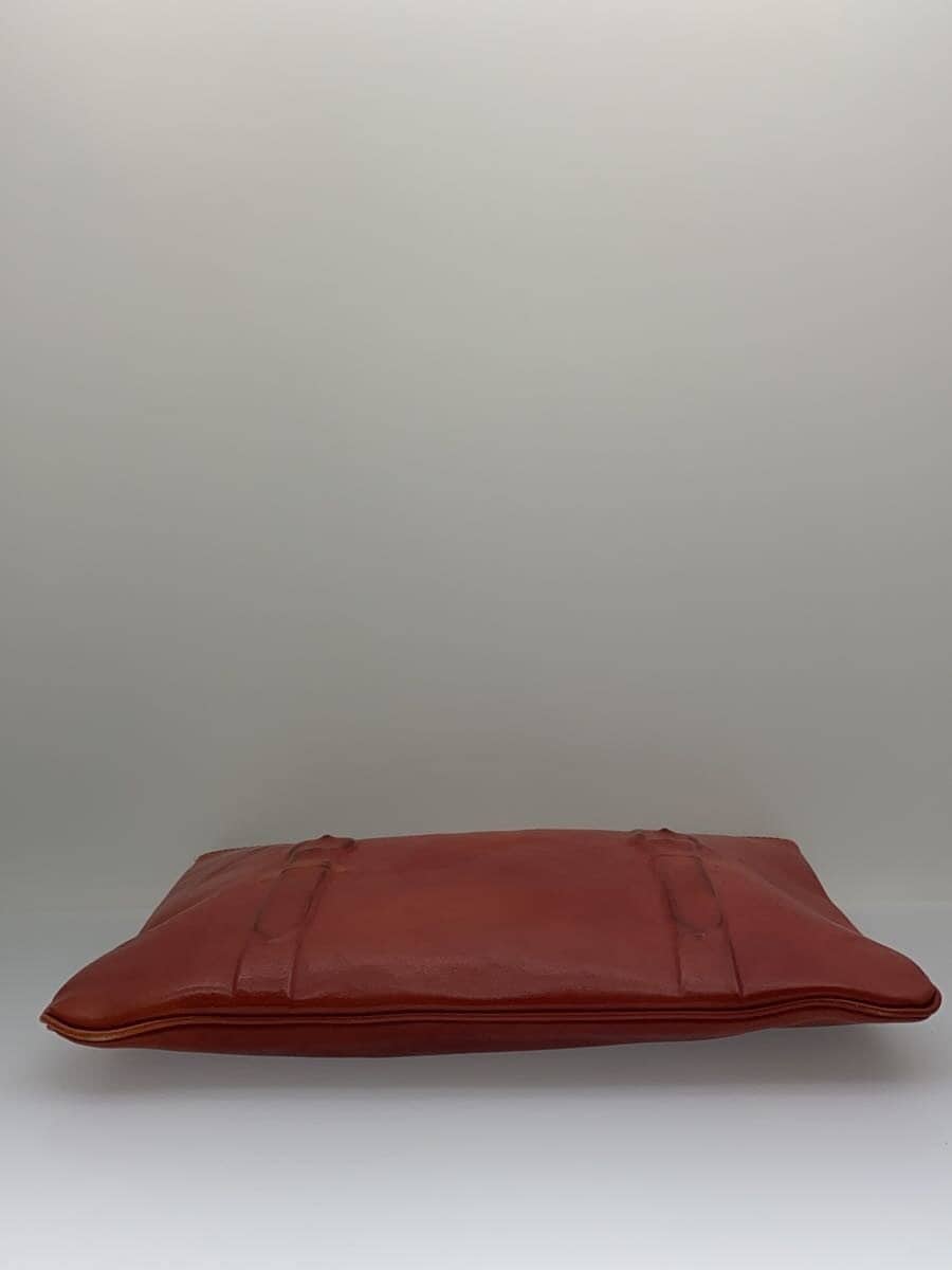 MIHARA YASUHIRO Seared Finish Clutch Bag Second Bag Leather BRW Solid Color 4