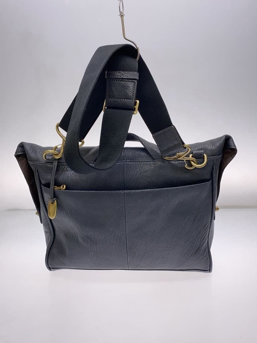 TOFF&LOADSTONE Flap Shoulder Bag Leather NVY Solid Color 3