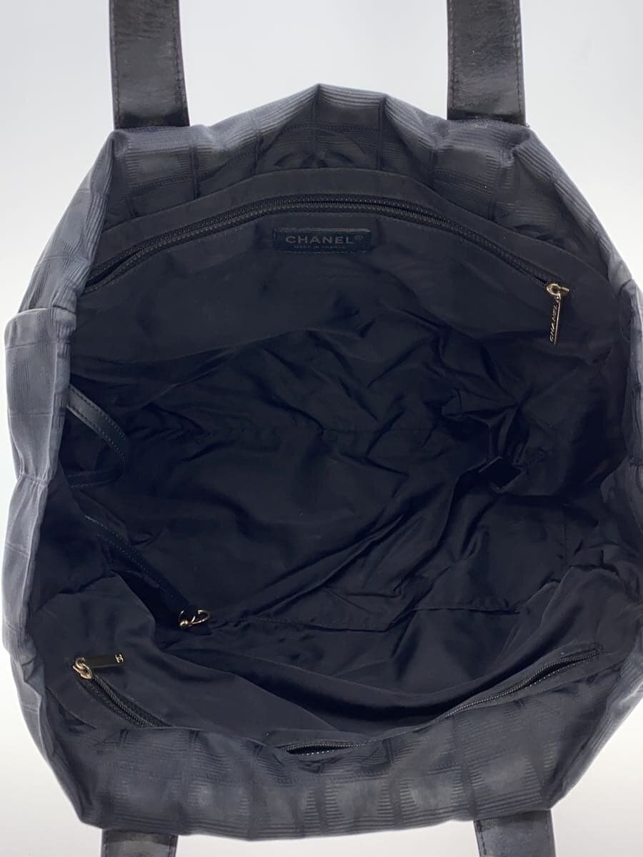 CHANEL New Travel Line Tote Bag MM Nylon × Leather Black 6