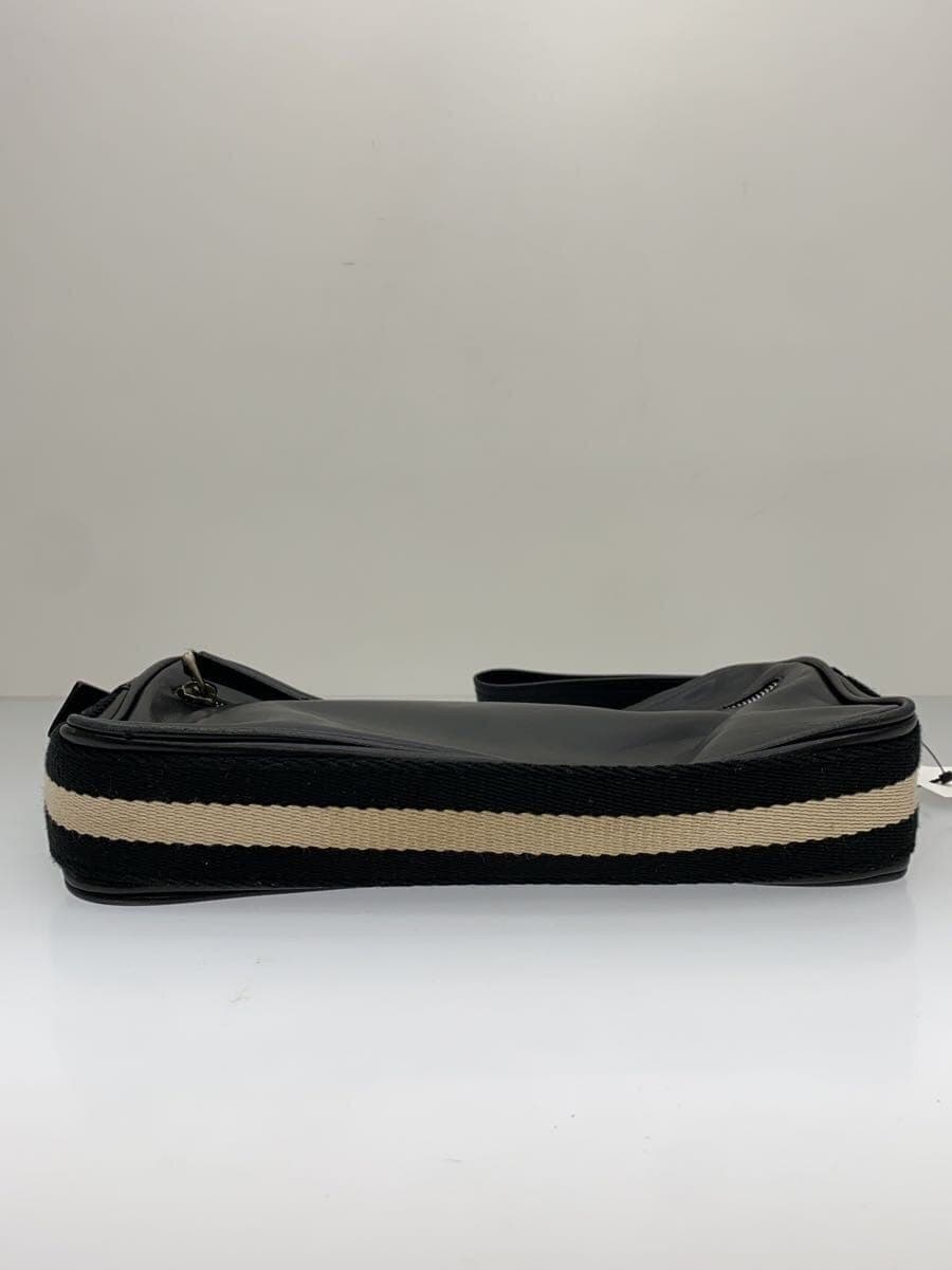 BALLY Side Line Clutch Bag Second Bag Leather BLK 4