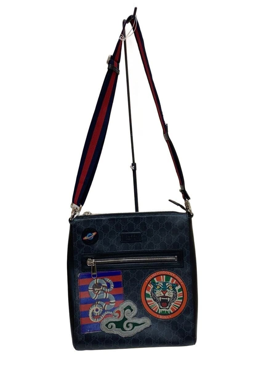 GUCCI Shoulder Bag_GG Supreme_Night Courier PVC BLK Allover Pattern 474137