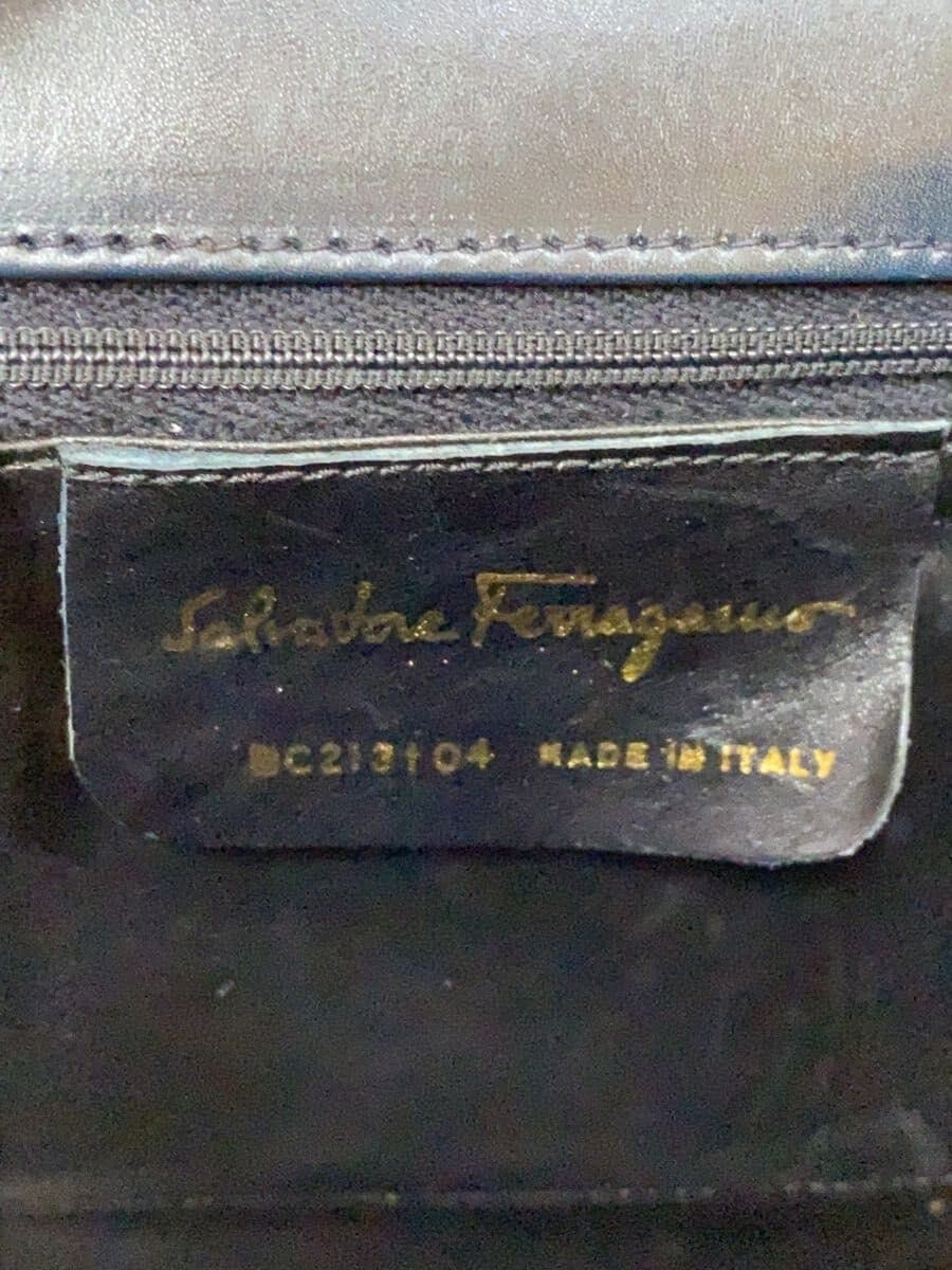 Salvatore Ferragamo Varalibon 2-Way Flap Handbag Leather Gold Hardware Made in 5