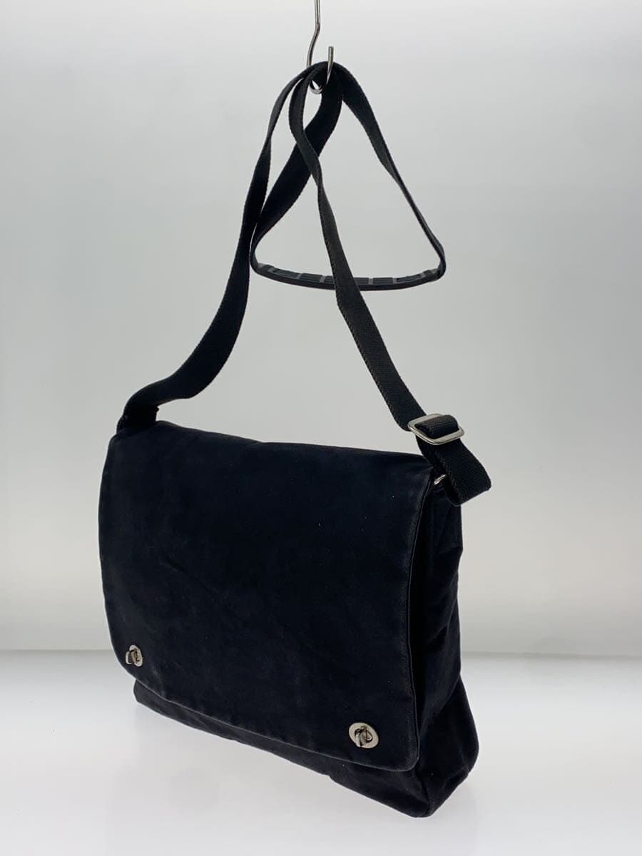 Hinomoto Canvas Shoulder Bag Canvas Black 2
