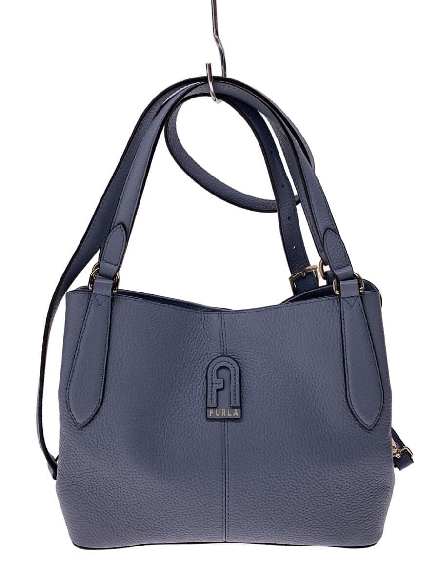 FURLA Shoulder Bag Blue Daphne 2-Way Handbag