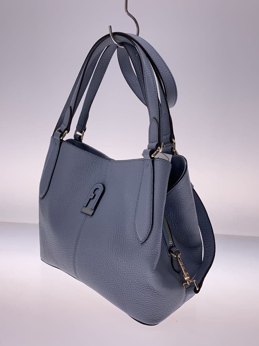 FURLA Shoulder Bag Blue Daphne 2-Way Handbag 2