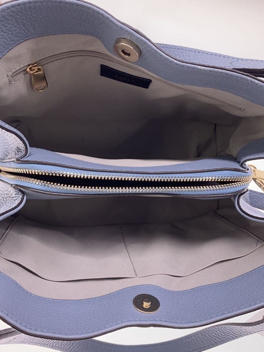 FURLA Shoulder Bag Blue Daphne 2-Way Handbag 6