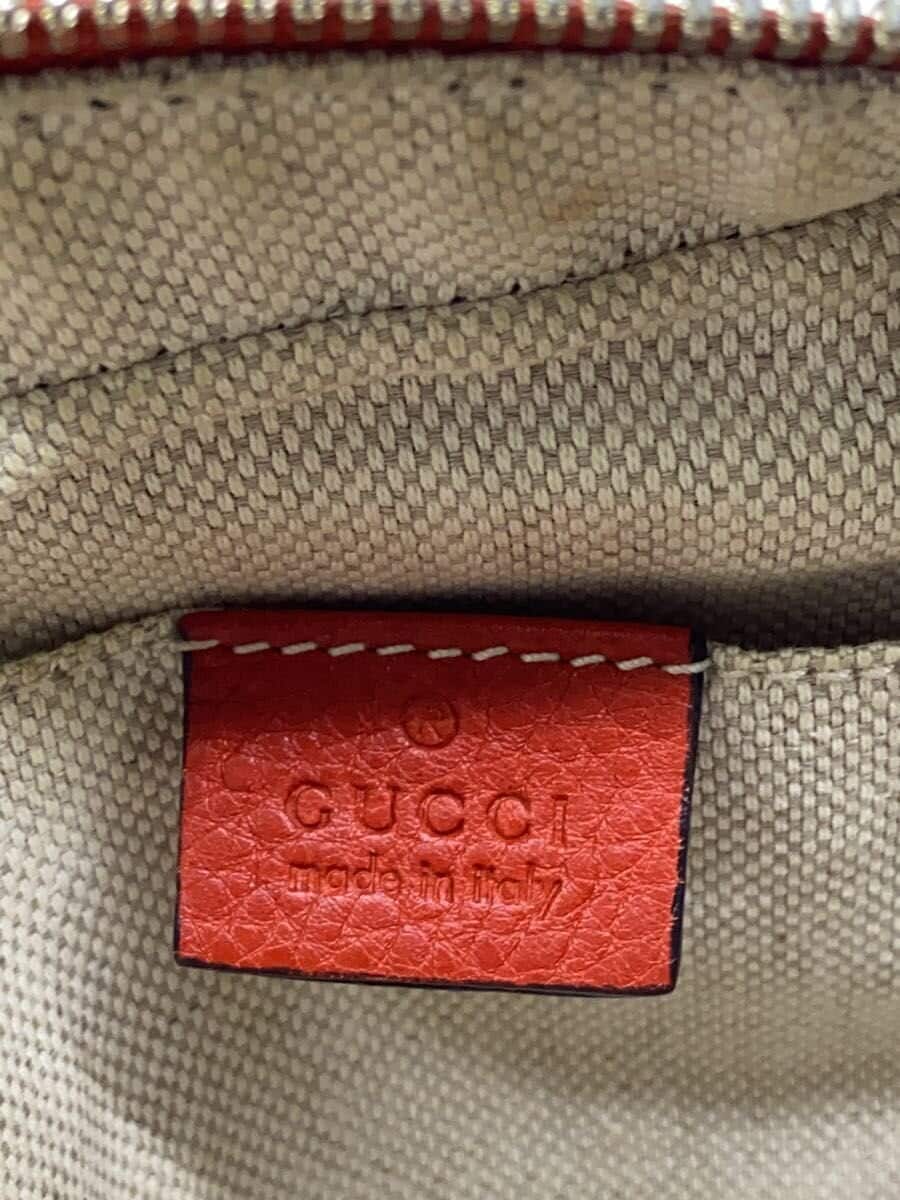 GUCCI shoulder bag leather RED 308364 5