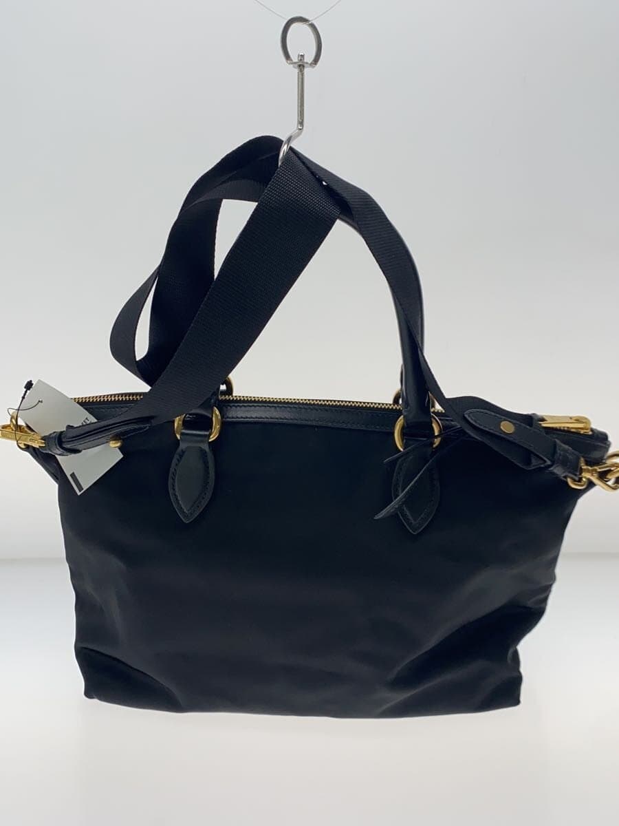 PRADA Shoulder Bag Nylon Black 1BA104 2-Way Handbag 3