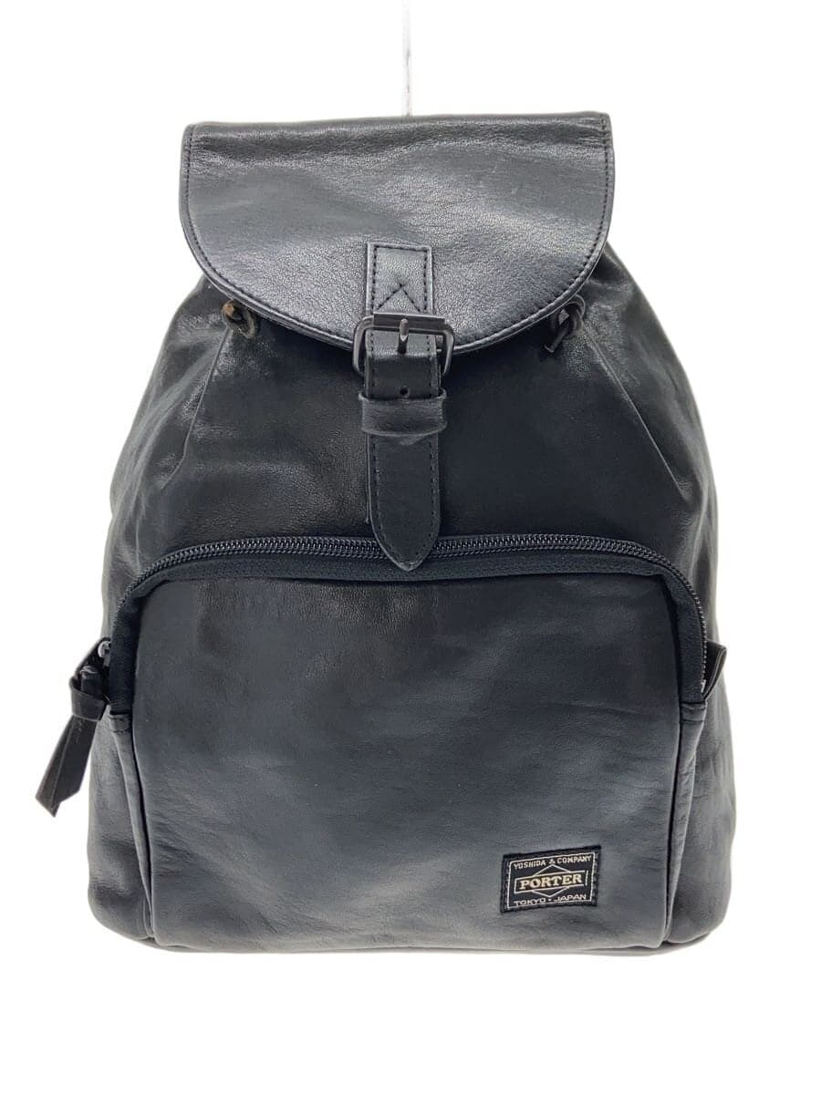 PORTER Backpack Leather Black Cortina