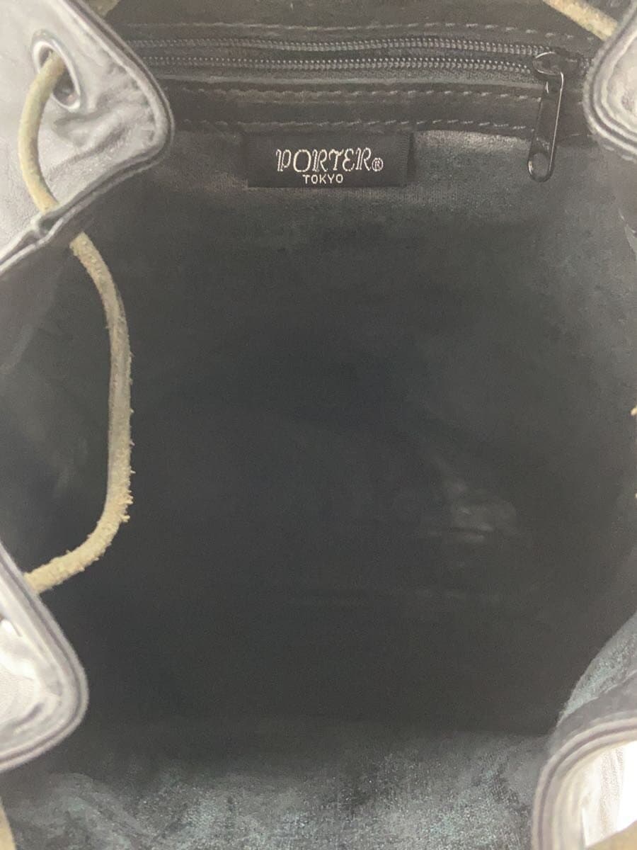 PORTER Backpack Leather Black Cortina 6
