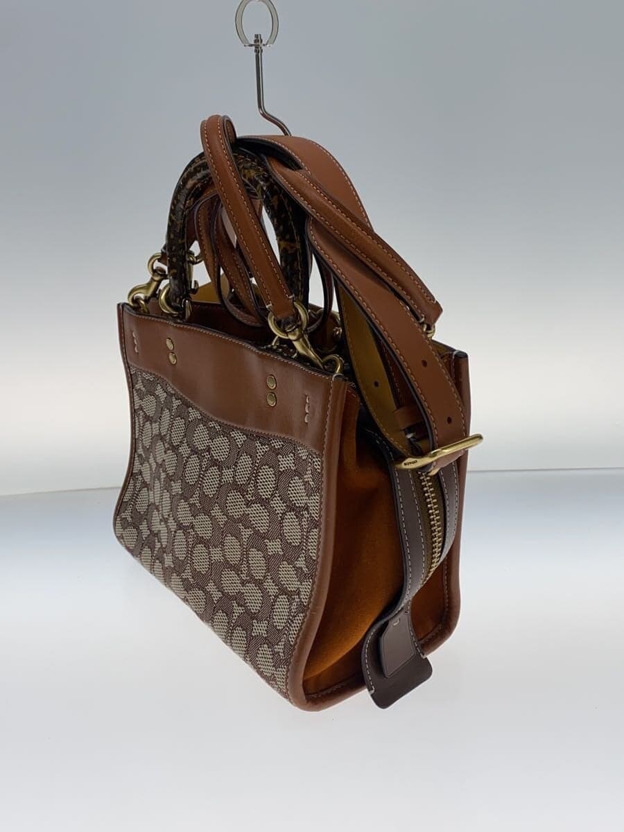 COACH Shoulder Bag Brown All Over Pattern C5467 Rogue 25 2-Way Handbag 2
