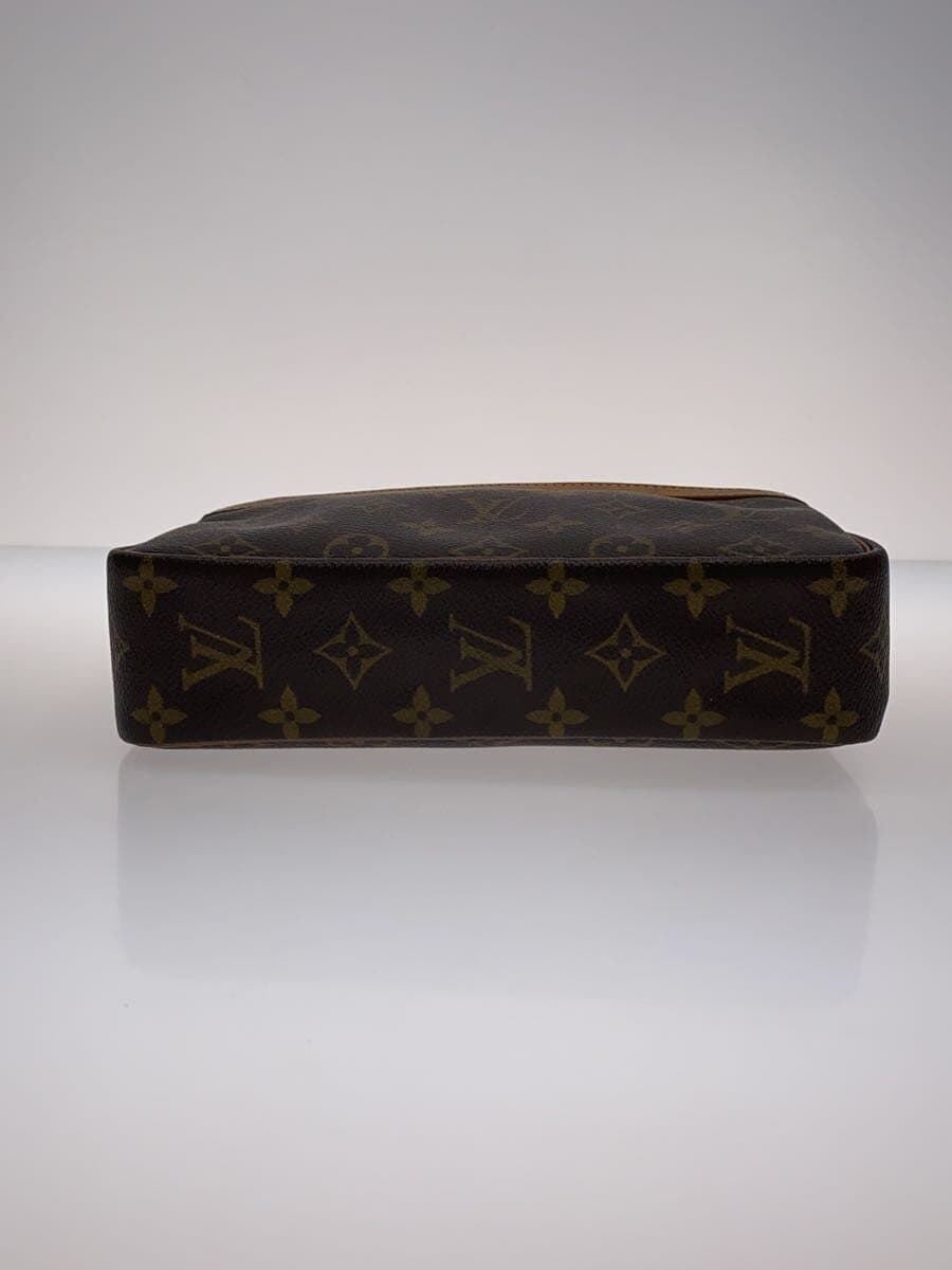LOUIS VUITTON Pouch Leather BRW All Over Pattern 4