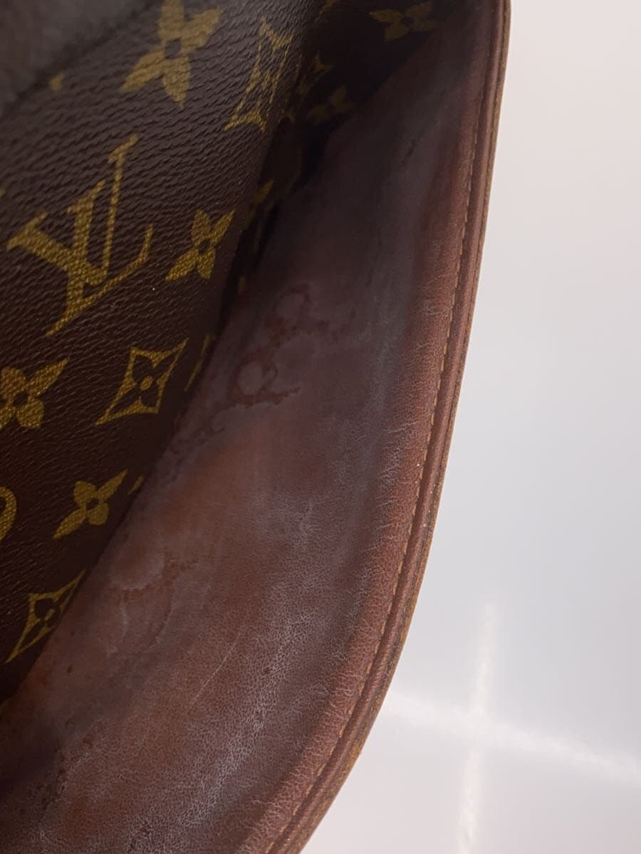 LOUIS VUITTON Pouch Leather BRW All Over Pattern 8