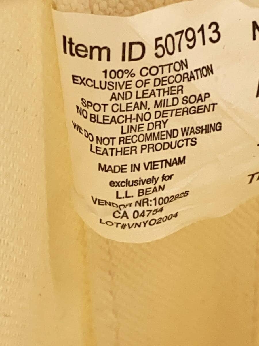 L.L.Bean Tote Bag Canvas White Solid 507913 5