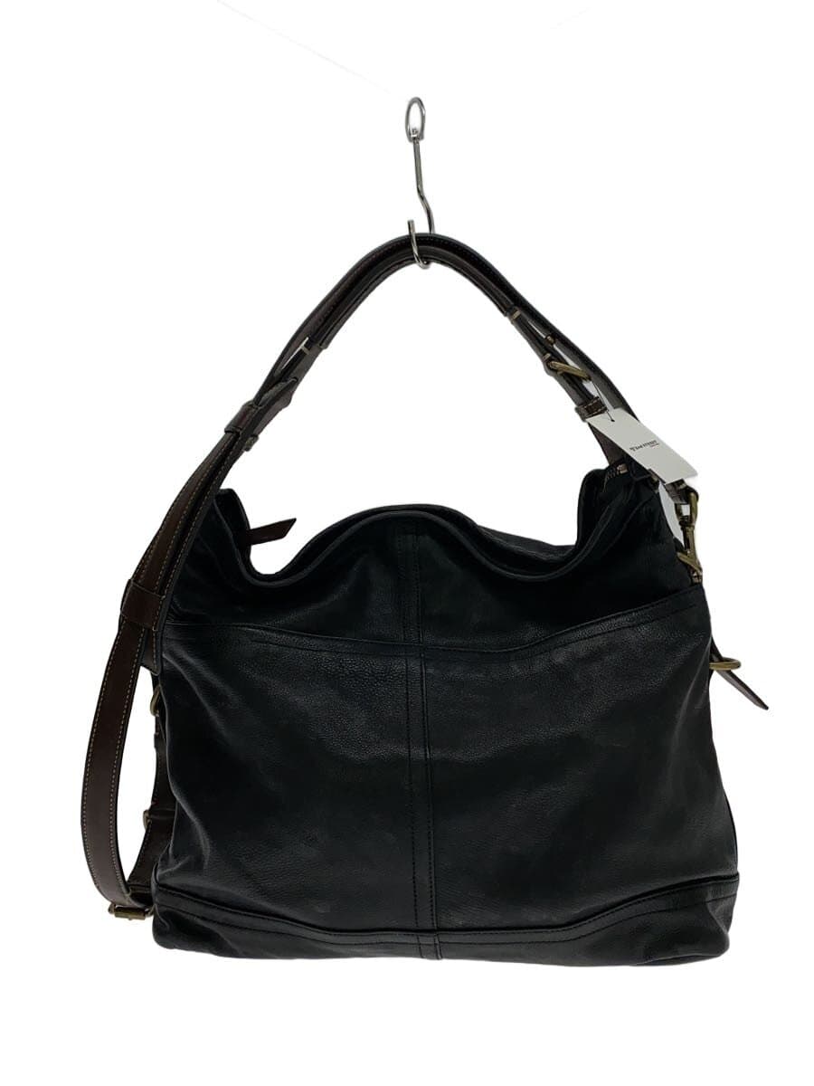 COACH Shoulder Bag Leather BLK Solid 70189