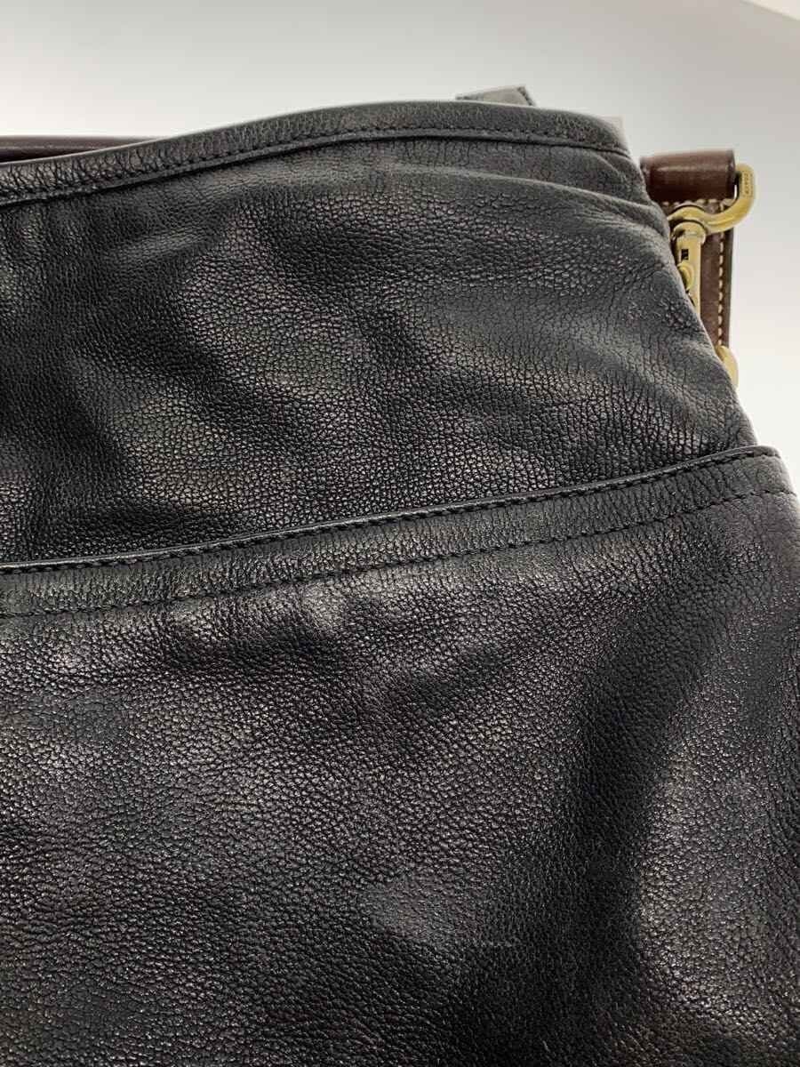 COACH Shoulder Bag Leather BLK Solid 70189 7