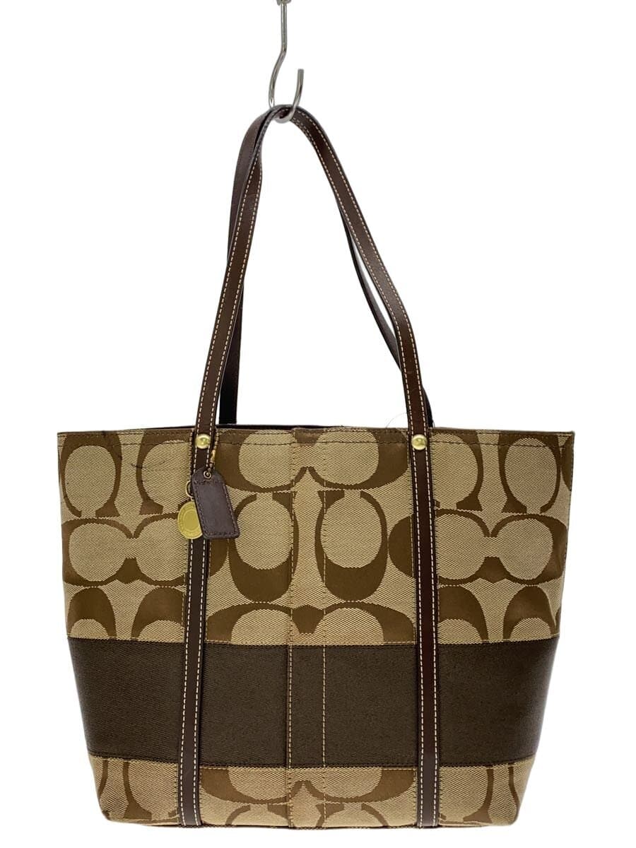 COACH Tote Bag BRW All Over Pattern F11098 Hand-held