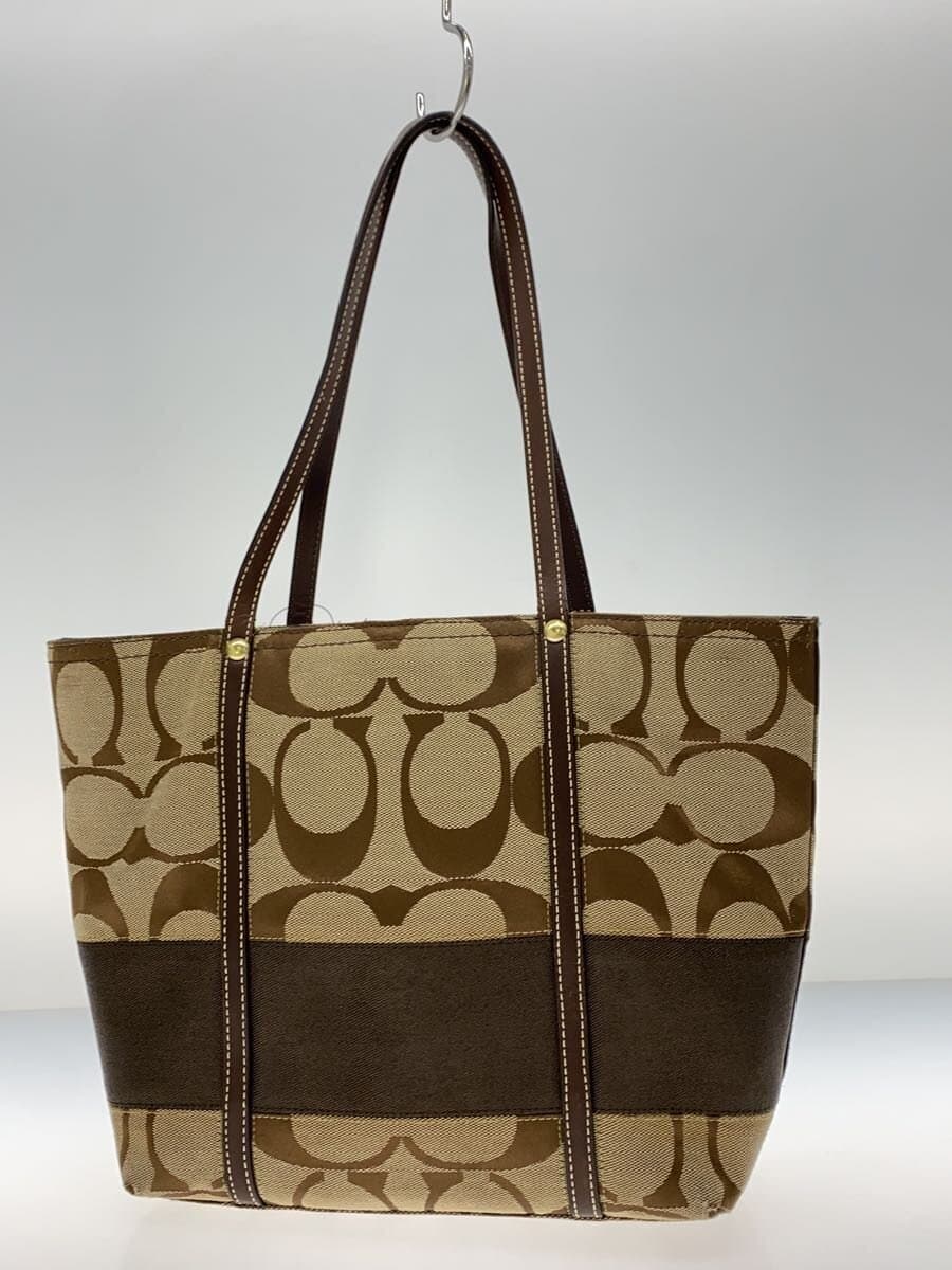 COACH Tote Bag BRW All Over Pattern F11098 Hand-held 3