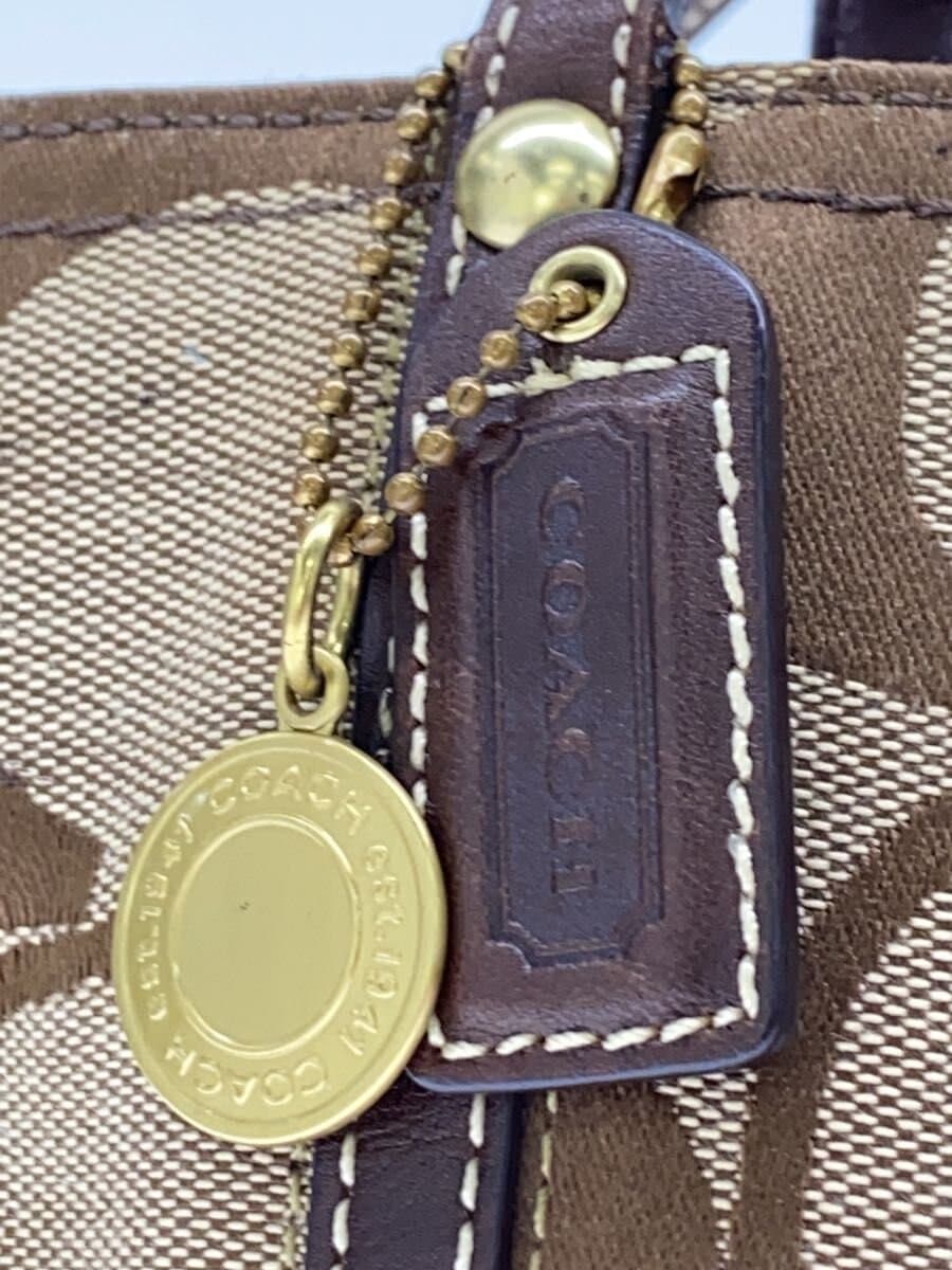 COACH Tote Bag BRW All Over Pattern F11098 Hand-held 5