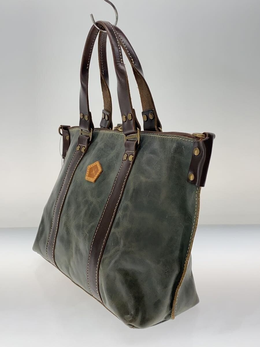 Ain Soph Handbag Leather GRN Solid 2