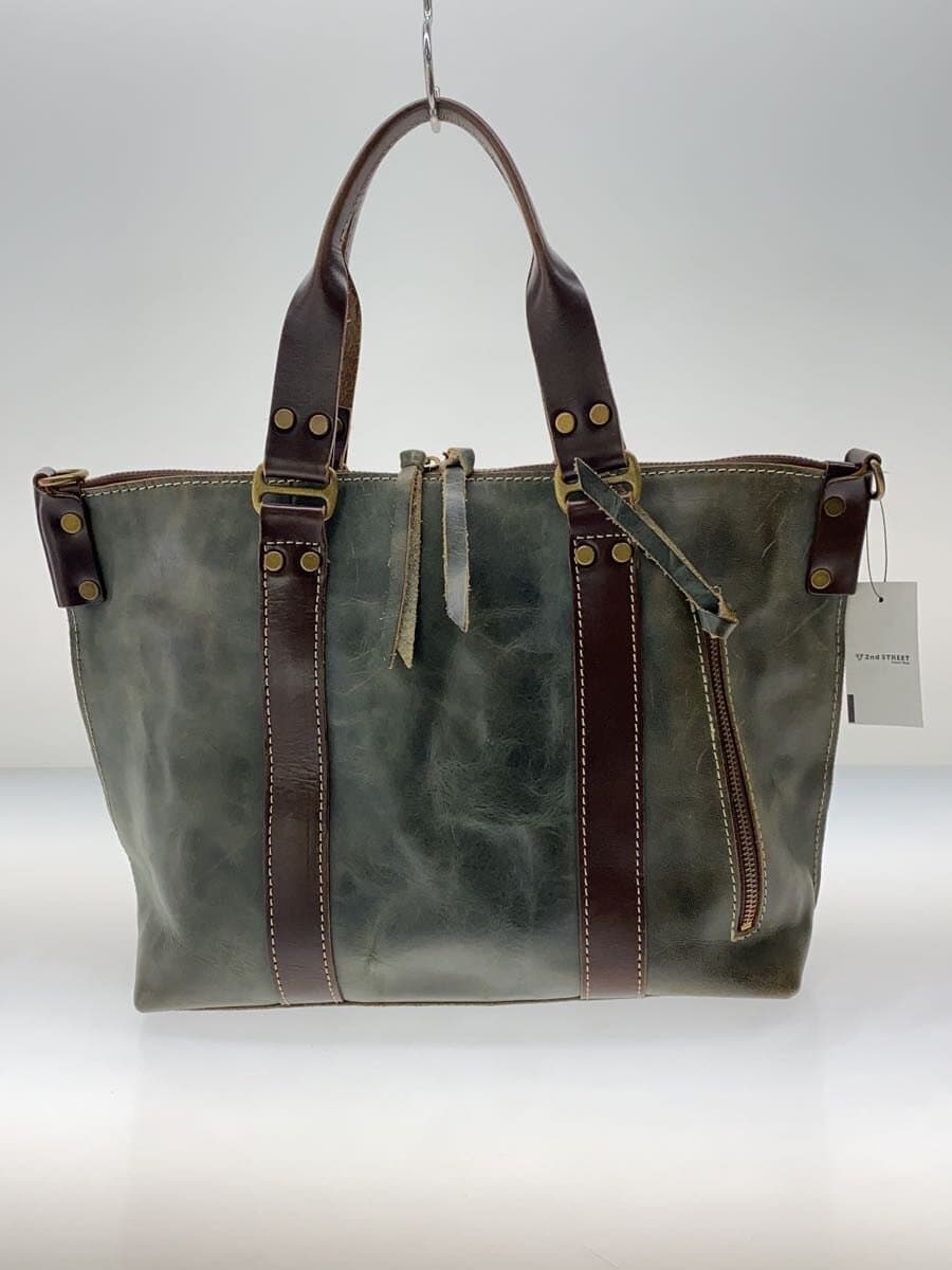 Ain Soph Handbag Leather GRN Solid 3